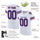 Kid's Custom White Royal-Red Mesh Authentic Football Jersey